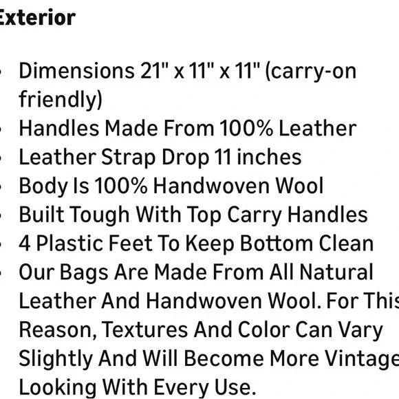 Aztec Large Weekender Bag * Not included in any sales* NWOT - Picture 3 of 6